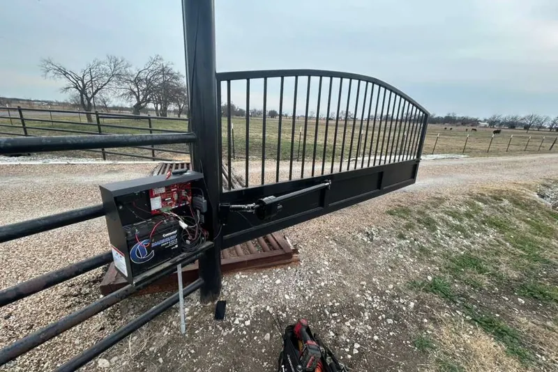 A battery backup unit fitted inside a gate operator housing